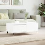 vidaXL Salontafel 90x50x36,5 cm bewerkt hout wit, Huis en Inrichting, 50 tot 100 cm, Verzenden, Nieuw, 50 tot 100 cm