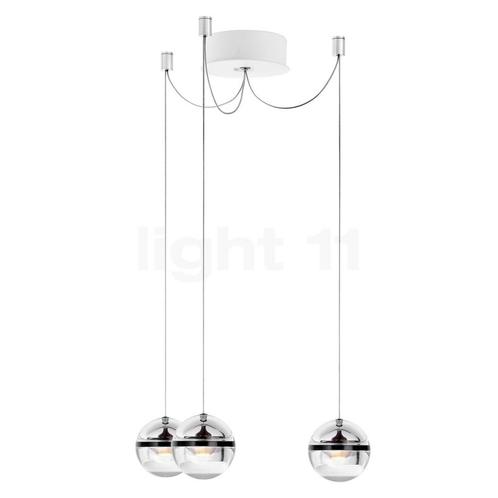 Lumina Limbus Cluster LED 3-lichts, zwart/plafondkapje wit, Huis en Inrichting, Lampen | Hanglampen, Nieuw, Verzenden