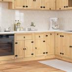 vidaXL Kast SKI HoningBruin 40 x 46 x 81,5 cm Massief, Huis en Inrichting, Keuken | Keukenelementen, Verzenden, Nieuw, Bruin