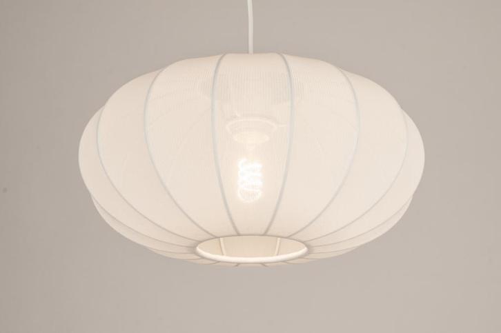 Rietveld Hanglampen - Wit - Stof, Metaal, Huis en Inrichting, Lampen | Hanglampen, Verzenden