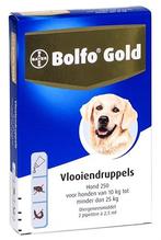 Bolfo Gold Hond Vlooiendruppels - 250 2 PIPET (29852), Verzenden