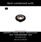 2dekans | Lucide SENSAS - Vloerlamp - 2xGU10 (ES111) - Zwart, Ophalen of Verzenden, Zo goed als nieuw