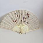 Handwaaier - èventail lace & silk dragon - Zijde, Been, kant
