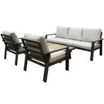 Lola stoel bank loungeset 4 delig antraciet aluminium, Tuin en Terras, Tuinsets en Loungesets, Ophalen of Verzenden, Nieuw, Aluminium
