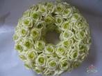 Krans foamrozen elegant cremeGroen 30cm. Krans foamrozen, Ophalen of Verzenden, Nieuw