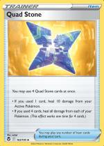 Quad Stone 163/195 Silver Tempest, Hobby en Vrije tijd, Verzamelkaartspellen | Pokémon, Losse kaart, Nieuw, Foil, Ophalen of Verzenden