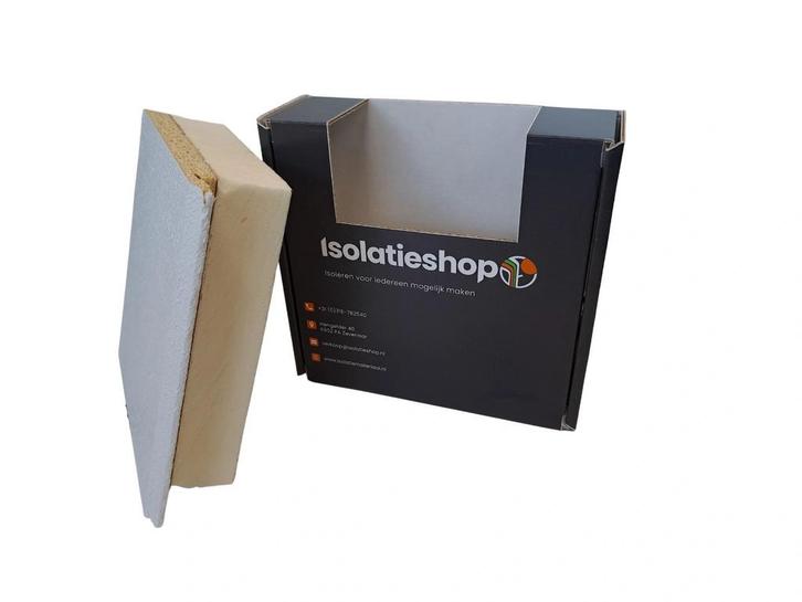 Isolatieshop sample PIR + Agnes Linnenwit, Doe-het-zelf en Verbouw, Isolatie en Afdichting, Ophalen of Verzenden