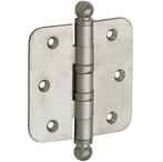 Kogellagerscharnier 89x89 ronde hoek bol mat nikkel ongelakt, Doe-het-zelf en Verbouw, Ophalen of Verzenden, Nieuw