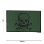Patch skull and bones doodshoofd pvc met klittenband art ..., Verzamelen, Verzenden