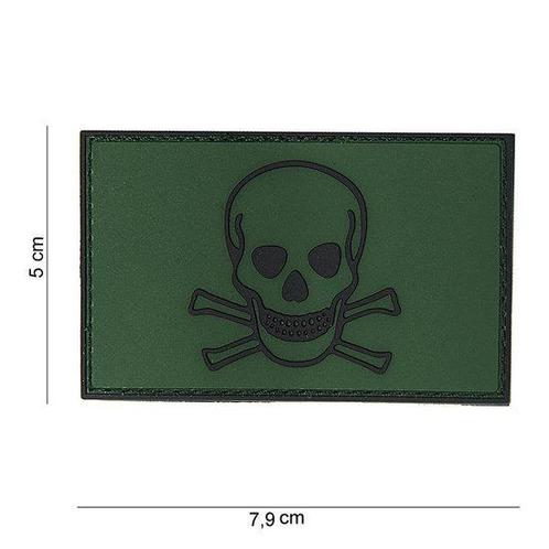 Patch skull and bones doodshoofd pvc met klittenband art ..., Verzamelen, Militaria | Algemeen, Verzenden