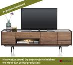 XOOON Halmstad lowboard + LED eiken/metaal soft-close, Huis en Inrichting, Kasten | Dressoirs, Ophalen of Verzenden, Nieuw, Overige materialen