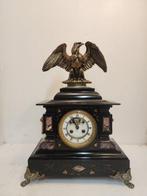 Pendule - Brons, Marmer - 1850-1900, Antiek en Kunst, Antiek | Klokken