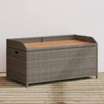 vidaXL Opbergbank 100x50x52 cm poly rattan en acaciahout, Tuin en Terras, Tuinbanken, Verzenden, Nieuw, Rotan