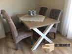 Eiken boomstam tafels voor actie prijzen eettafels van eiken, Huis en Inrichting, Tafels | Eettafels, Verzenden, Eikenhout, Nieuw