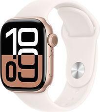 Apple Watch Series 10 42 mm aluminium kast roségoud op, Telecommunicatie, Overige Telecommunicatie, Zo goed als nieuw, Verzenden