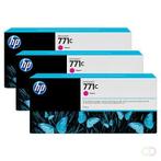 HP 771C magenta DesignJet inktpatronens, 775 ml, 3-pack (B6Y, Nieuw, Verzenden