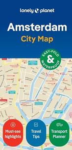Stadsplattegrond Amsterdam City Map | Lonely Planet, Boeken, Atlassen en Landkaarten, Nieuw, Verzenden