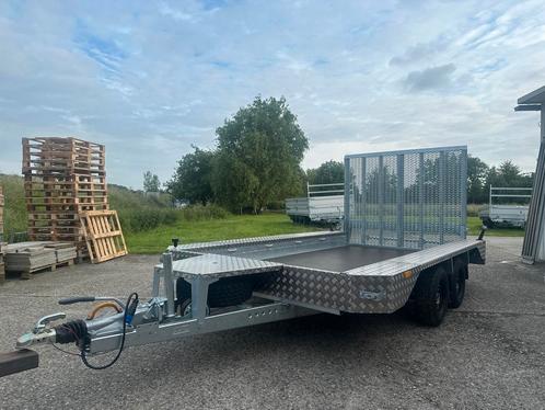 Machinetransporter 380x180, parabolisch 3500kg, Auto diversen, Aanhangers en Bagagewagens, Nieuw, Ophalen