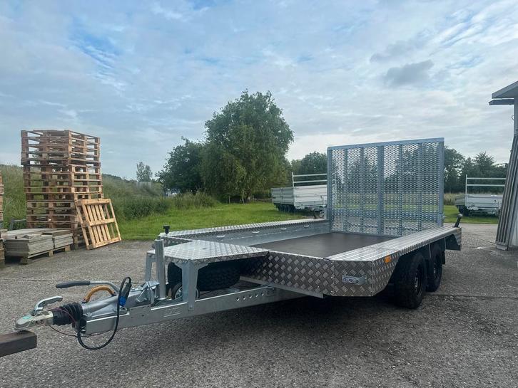 Machinetransporter 380x180, parabolisch 3500kg, Auto diversen, Aanhangers en Bagagewagens, Nieuw, Ophalen
