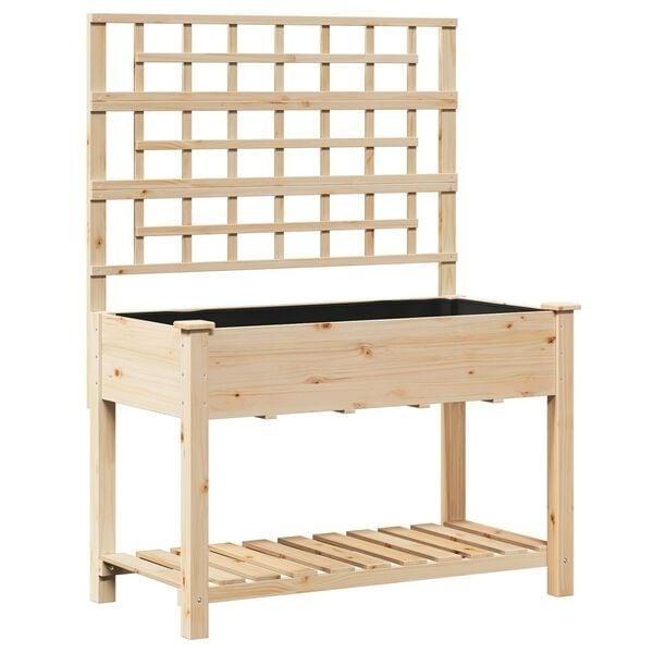 Grote Bloempot Vurenhout | Retourdeal | Vraagprijs, Tuin en Terras, Bloempotten, 70 cm of meer, Rechthoekig, Nieuw, Overige materialen