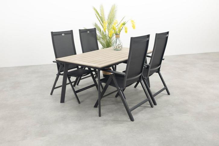 Hartman Napoli/Vigo 160 cm. verstelbare tuinset 5-delig, Tuin en Terras, Tuinsets en Loungesets, Tuinset, Nieuw, Overige materialen