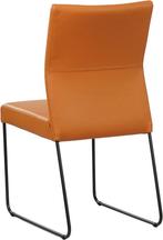 Set van 4 cognac kleur leren eetkamerstoelen Els, Huis en Inrichting, Overige kleuren, Nieuw, Leer, Ophalen of Verzenden