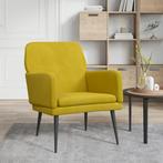 vidaXL Fauteuil 62x79x79 cm fluweel geel, Huis en Inrichting, Fauteuils, Verzenden, Nieuw