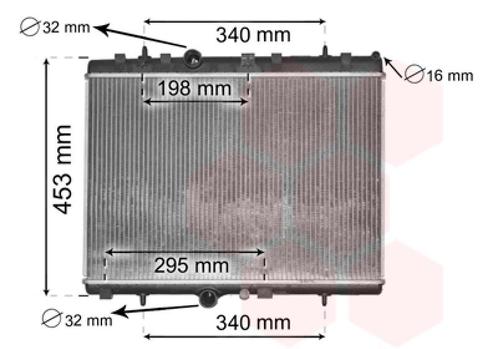 RADIATOR VOOR CITROEN C2 JM 2003-2008 1330P8, Auto-onderdelen, Airco en Verwarming, Nieuw, Ophalen of Verzenden