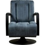 Set van 2 Leren draaifauteuils Galaxy - Kenia Denim (blauw), Huis en Inrichting, Fauteuils, Nieuw, Ophalen of Verzenden, 50 tot 75 cm