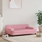 vidaXL Hondenmand 90x53x30 cm fluweel roze, Verzenden, Nieuw