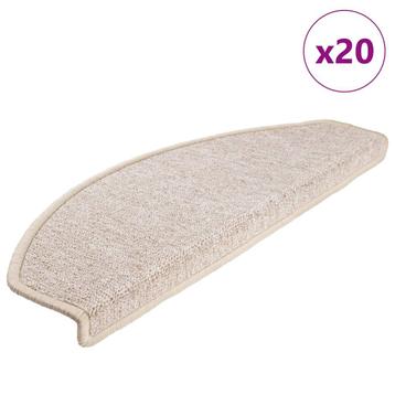 vidaXL Trapmatten 20 stuks 65x24x4 cm Taupe Halfrond Groot beschikbaar voor biedingen
