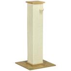TRUUSK Krabpaal Met Speelgoed - 38x38x80 cm - Beige en Natur, Verzenden, Nieuw
