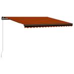 vidaXL Luifel handmatig uittrekbaar 450x300 cm oranje en, Verzenden, Nieuw