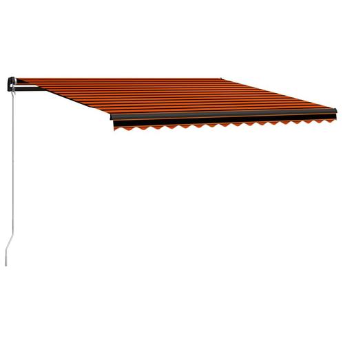 vidaXL Luifel handmatig uittrekbaar 450x300 cm oranje en, Tuin en Terras, Zonneschermen, Nieuw, Verzenden
