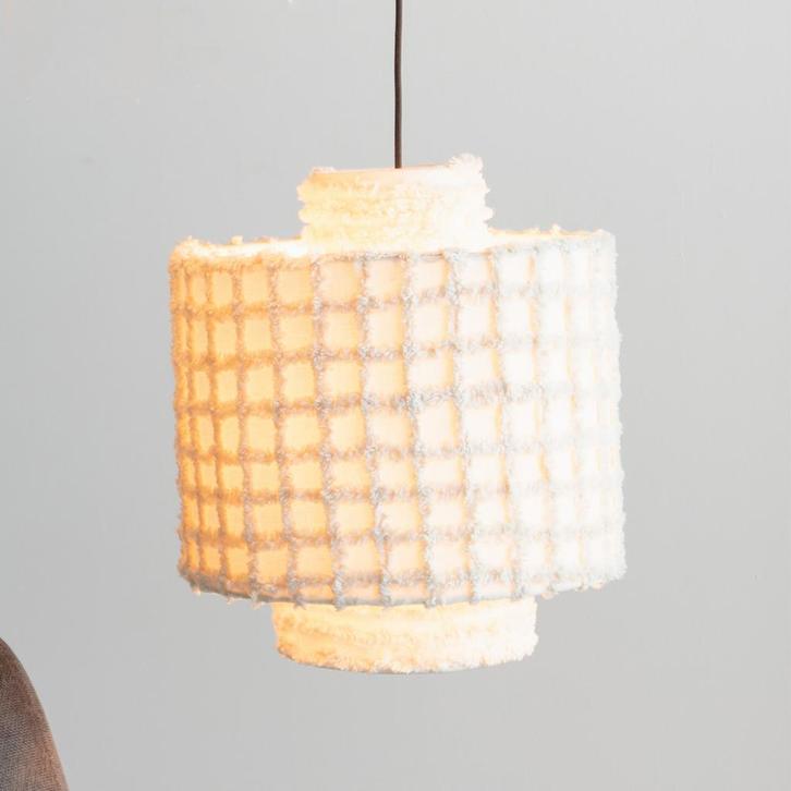 *WOONWINKEL* Hanglamp Creme Witte Stof, Huis en Inrichting, Lampen | Hanglampen, Nieuw, Verzenden