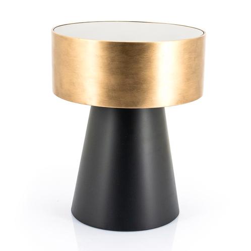 *WOONWINKEL* By-Boo Bunga Small Ronde Bijzettafel Zwart Met, Huis en Inrichting, Tafels | Bijzettafels, Nieuw, Verzenden