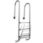vidaXL Zwembadladder met 3 sporten 120 cm roestvrij staal, Tuin en Terras, Verzenden, Nieuw