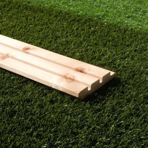 HOUT ACTIE! Triple profiel blank €3,48 per m1, Doe-het-zelf en Verbouw, Hout en Planken, Overige houtsoorten, 300 cm of meer, Minder dan 25 mm