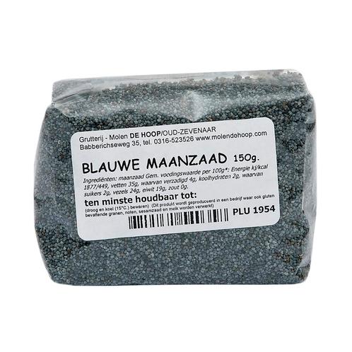 Molen de Hoop Blauw Maanzaad 150gr, Hobby en Vrije tijd, Taarten en Cupcakes maken, Nieuw, Verzenden