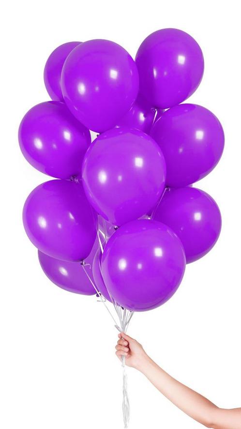 Paarse Ballonnen 23cm - 30 stuks | Nieuw! | Latex ballonnen, Hobby en Vrije tijd, Feestartikelen, Nieuw, Verzenden