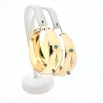 18 Krt. Gouden Oosterse oorringen met turquoise | Ø 45 mm, Sieraden, Tassen en Uiterlijk, Gebruikt, Overige kleuren, Ophalen of Verzenden