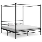 vidaXL Hemelbedframe metaal zwart 180x200 cm, Eenpersoons, Verzenden, Zwart, Nieuw