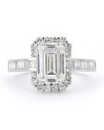 Zonder minimumprijs - Verlovingsring - 14 karaat Witgoud -, Sieraden, Tassen en Uiterlijk, Antieke sieraden