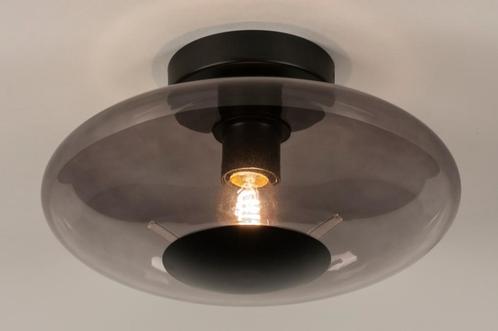 Rietveld Plafondlampen - Zwart, Grijs - Glas, Metaal, Huis en Inrichting, Lampen | Plafondlampen, Verzenden