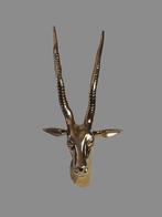Hoofd van een figuur - Golden Antelope Wall Sculpture -, Antiek en Kunst, Kunst | Designobjecten