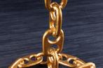 Design bijzettafel CHAINS 40cm goud mangohout handgemaakt, Huis en Inrichting, Tafels | Sidetables, Ophalen of Verzenden, Nieuw