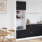 vidaXL Magnetronkast Zwart eiken 60 x 57 x 207 cm Bewerkt, Huis en Inrichting, Verzenden, Nieuw, Wit