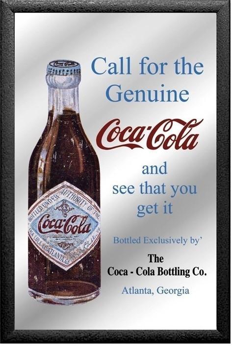 Coca- Cola Call for the Genuine spiegel, Verzamelen, Merken en Reclamevoorwerpen, Nieuw, Ophalen of Verzenden