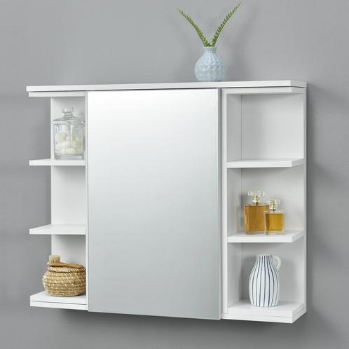 Badkamerkast met spiegel spiegelkast 64x80x20 cm wit, Huis en Inrichting, Badkamer | Badkamermeubels, Nieuw, Verzenden