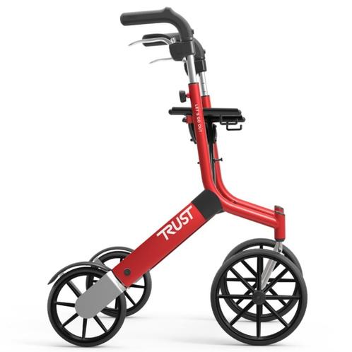 TrustCare lets go out lichtgewicht rollator - Rood, Diversen, Rollators, Ophalen of Verzenden